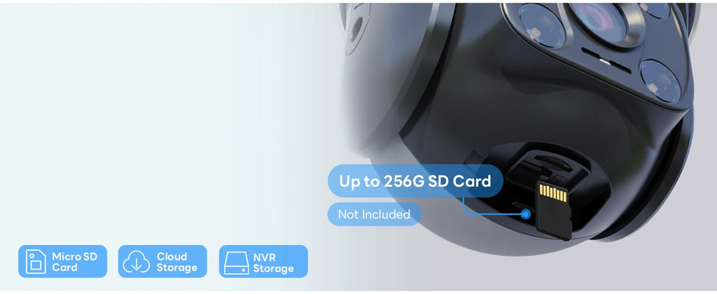 Tenda 2K QHD Outdoor Wi-Fi Security Camera 2MP CMOS Cloud Plug-in 360 Full Coverage Color Night Vision AI Human/Vehicle/Motion