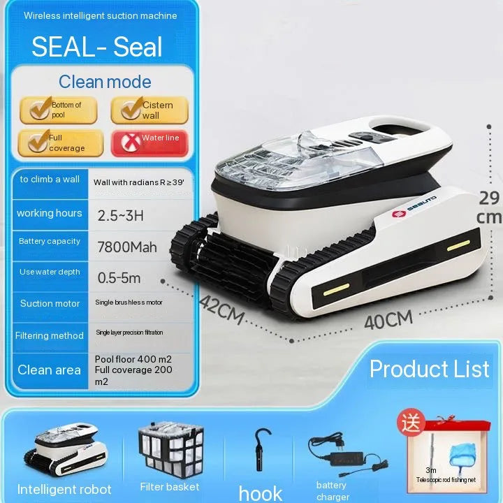 Wireless Automatic Pool Cleaner Mobile Phone Control Robotic Swimming Pool Cleaner That Can Climb