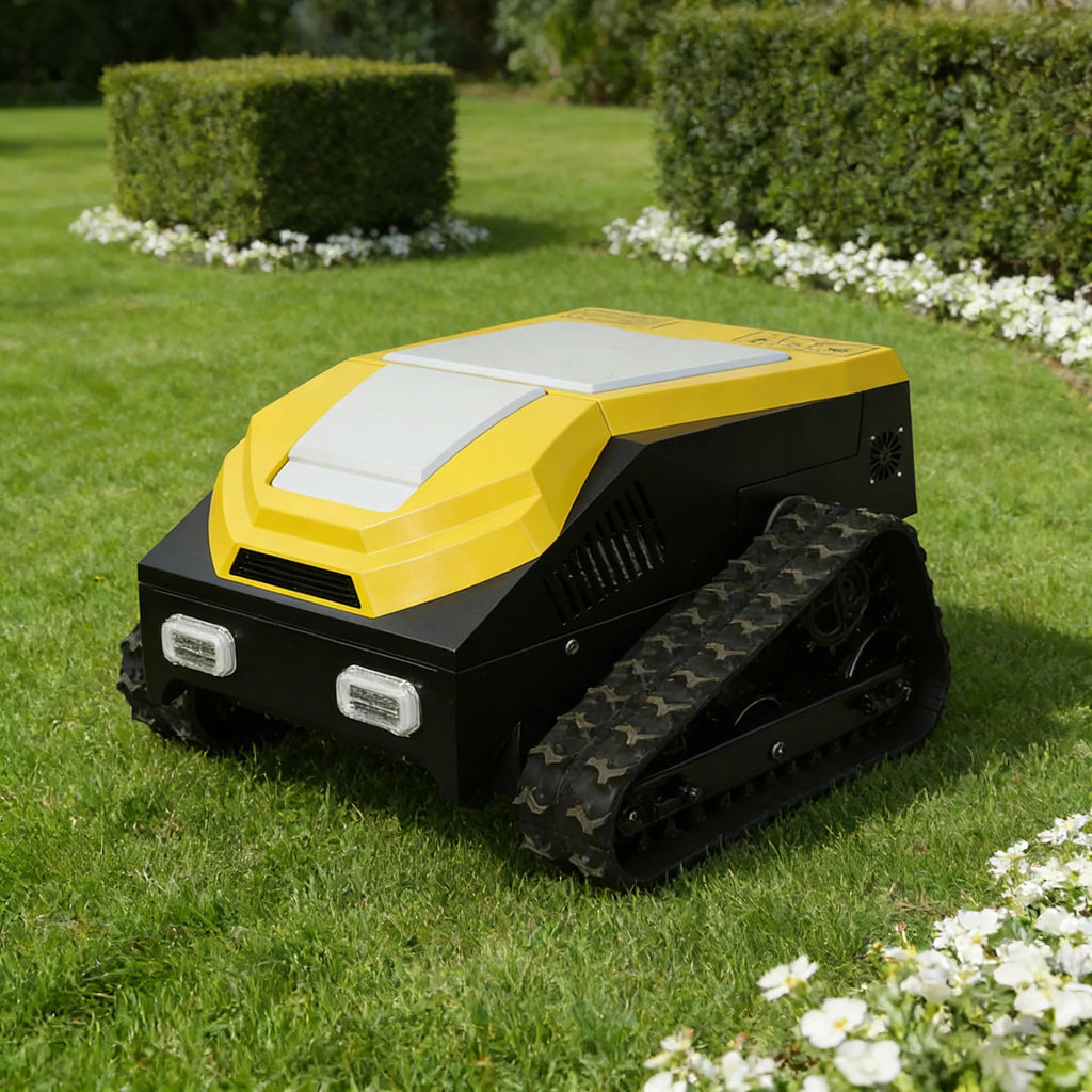 High-End Mulching Performance Tracked Grass Cutting Yard Industrial Rc Lawnmower 530mm Automatic Remote Control Lawn Mower