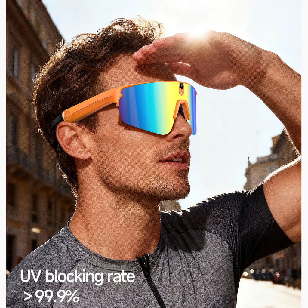 L805 Smart Cycling Glasses: First-Person View (POV) Recording with Anti-Shake Camera, 3D Stereo Speakers 8MP AI Translation