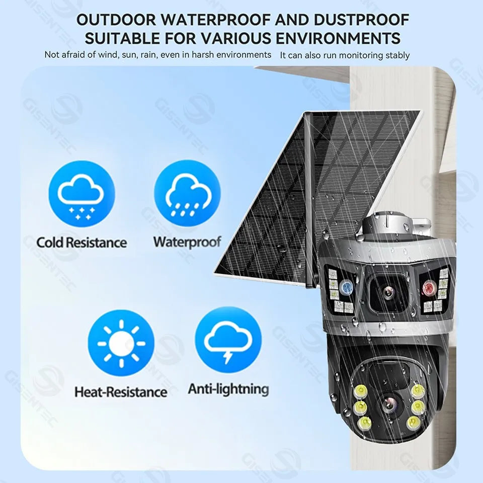 High Definition Wireless Solar Powered Outdoor  Motion Video  Cctv Camera Ptz Best Solar Cctv 4G  Wifi Camera