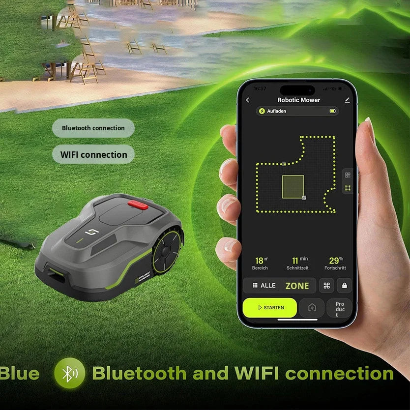 I600 Home Garden Lawn Mower Fully Automatic Intelligent Ultrasonic Outdoor High Efficiency Lawn Robot 90-120 Minute Run Time One