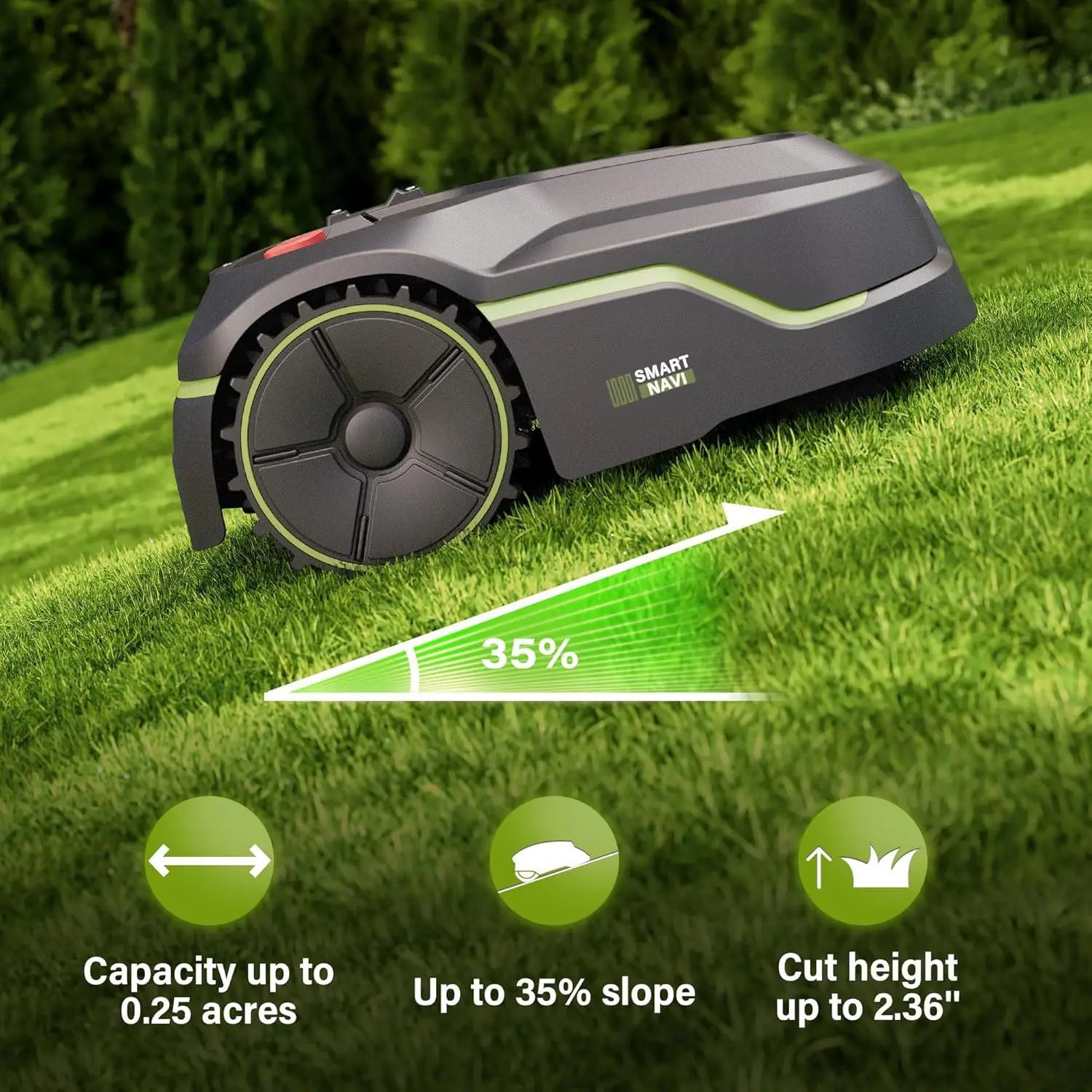 I600 Home Garden Lawn Mower Fully Automatic Intelligent Ultrasonic Outdoor High Efficiency Lawn Robot 90-120 Minute Run Time One