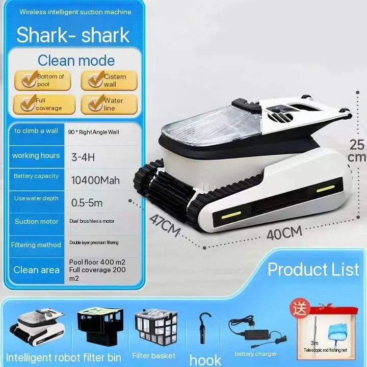 Wireless Automatic Pool Cleaner Mobile Phone Control Robotic Swimming Pool Cleaner That Can Climb