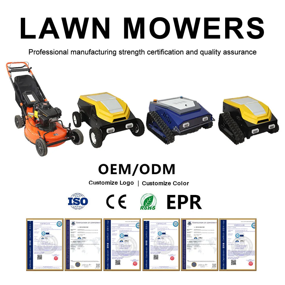 High-End Mulching Performance Tracked Grass Cutting Yard Industrial Rc Lawnmower 530mm Automatic Remote Control Lawn Mower