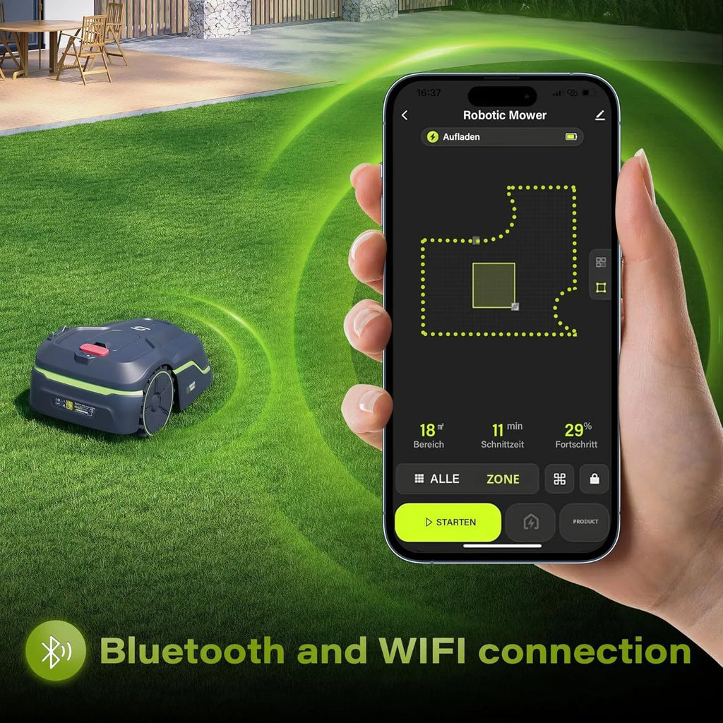 I600 Home Garden Lawn Mower Fully Automatic Intelligent Ultrasonic Outdoor High Efficiency Lawn Robot 90-120 Minute Run Time One