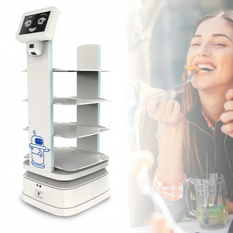 robot service en silicon AI Robot Intelligence Food Delivery Coffee Service Comerciales Supermarket Robots