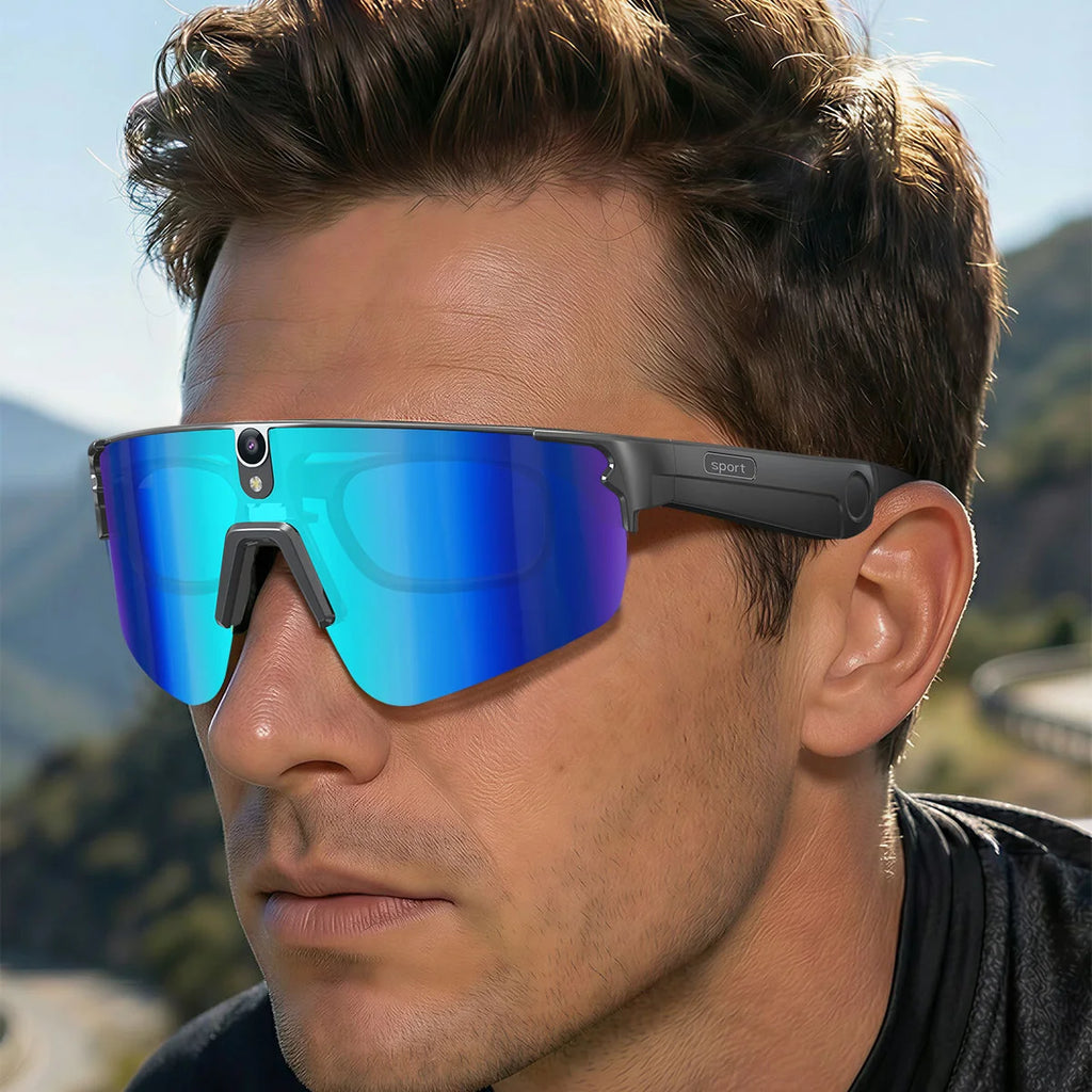 L805 Smart Cycling Glasses: First-Person View (POV) Recording with Anti-Shake Camera, 3D Stereo Speakers 8MP AI Translation