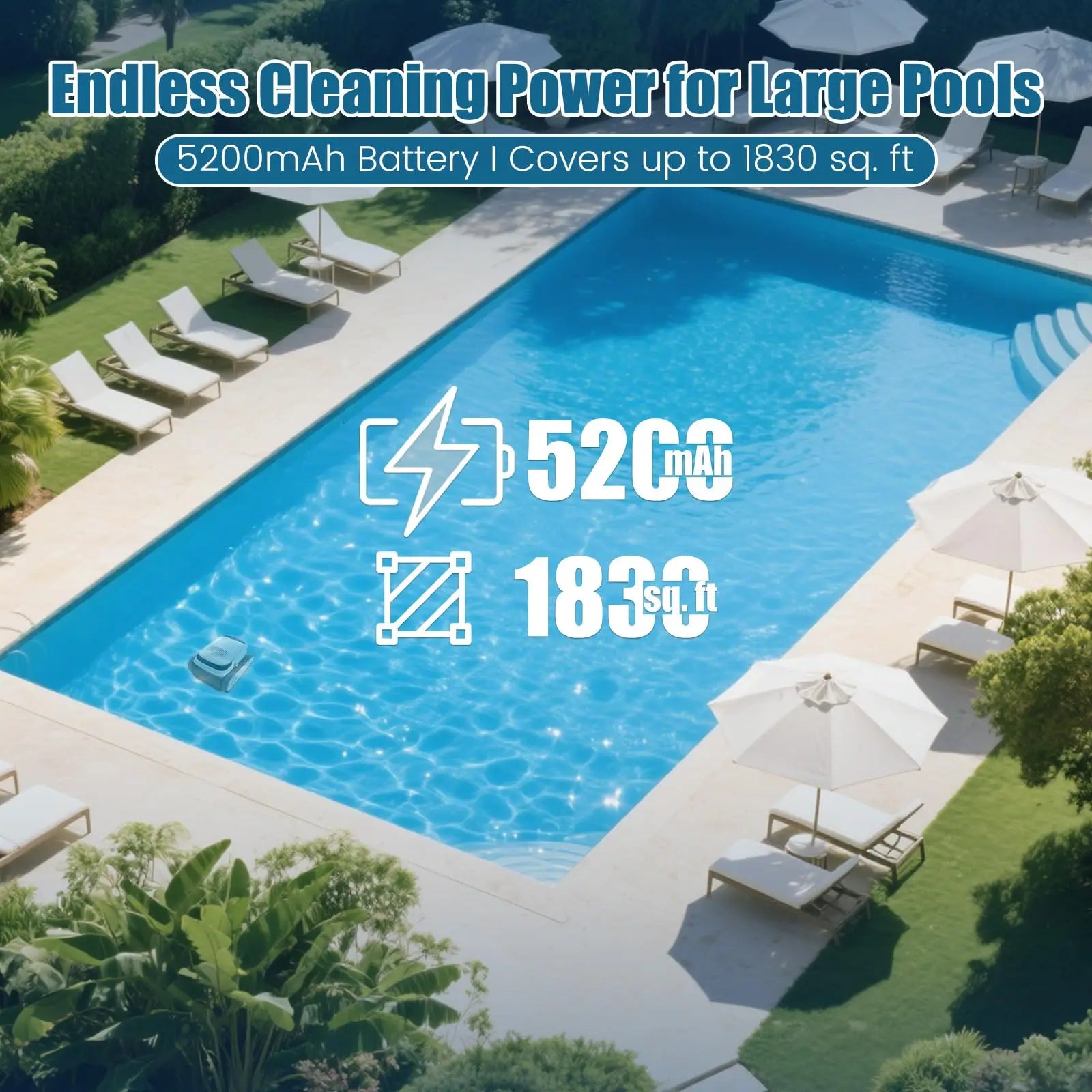 USA DE Shipping AIRROBO Cordless Swimming Pool Robot Automatic Climbing Wall Robotic Smart Underwater Pool Robot Cleaner