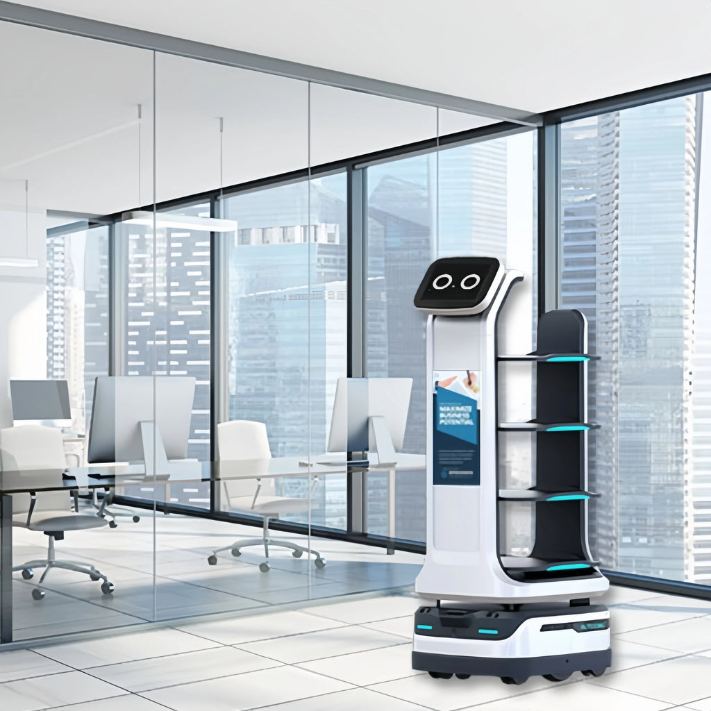 robot service en silicon AI Robot Intelligence Food Delivery Coffee Service Comerciales Supermarket Robots