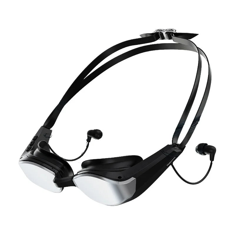 HT SollaWave AI Smart Audio Swimming Goggles with Anti-Fog Lens Music & Voice Broadcast for Myopia