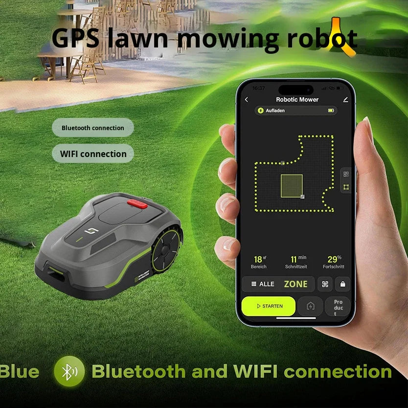 I600 Home Garden Lawn Mower Fully Automatic Intelligent Ultrasonic Outdoor High Efficiency Lawn Robot 90-120 Minute Run Time One